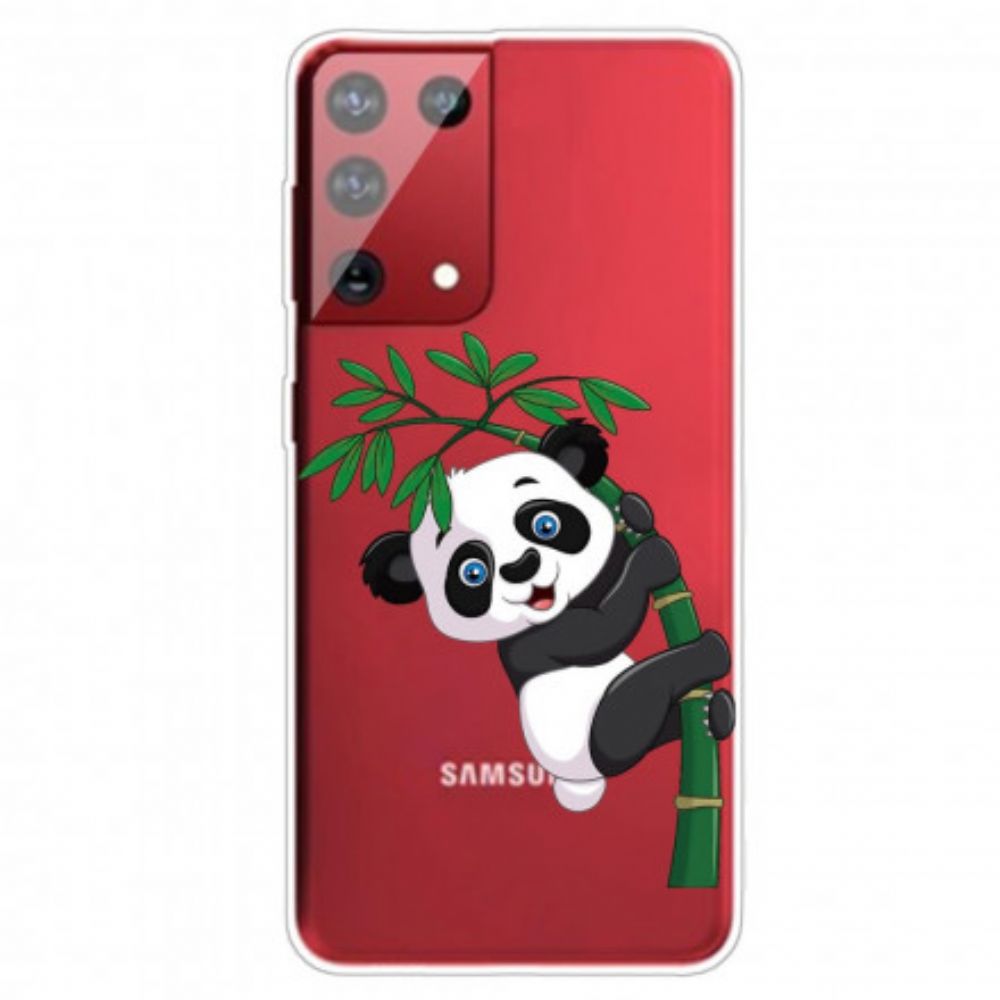 Hülle Für Samsung Galaxy S21 Ultra 5G Panda Auf Bambus