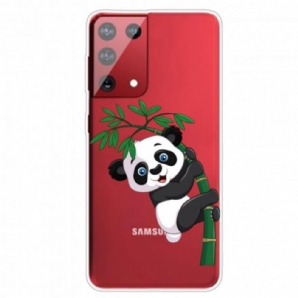 Hülle Für Samsung Galaxy S21 Ultra 5G Panda Auf Bambus