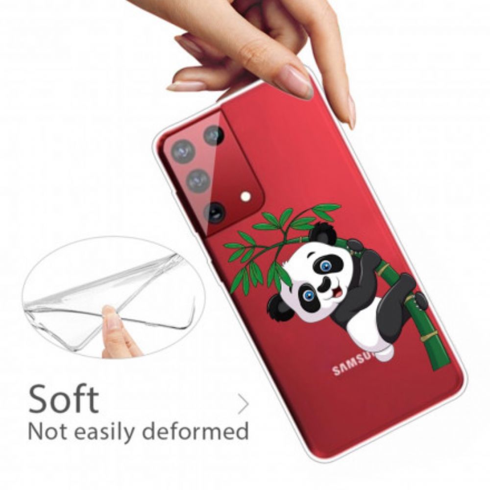 Hülle Für Samsung Galaxy S21 Ultra 5G Panda Auf Bambus