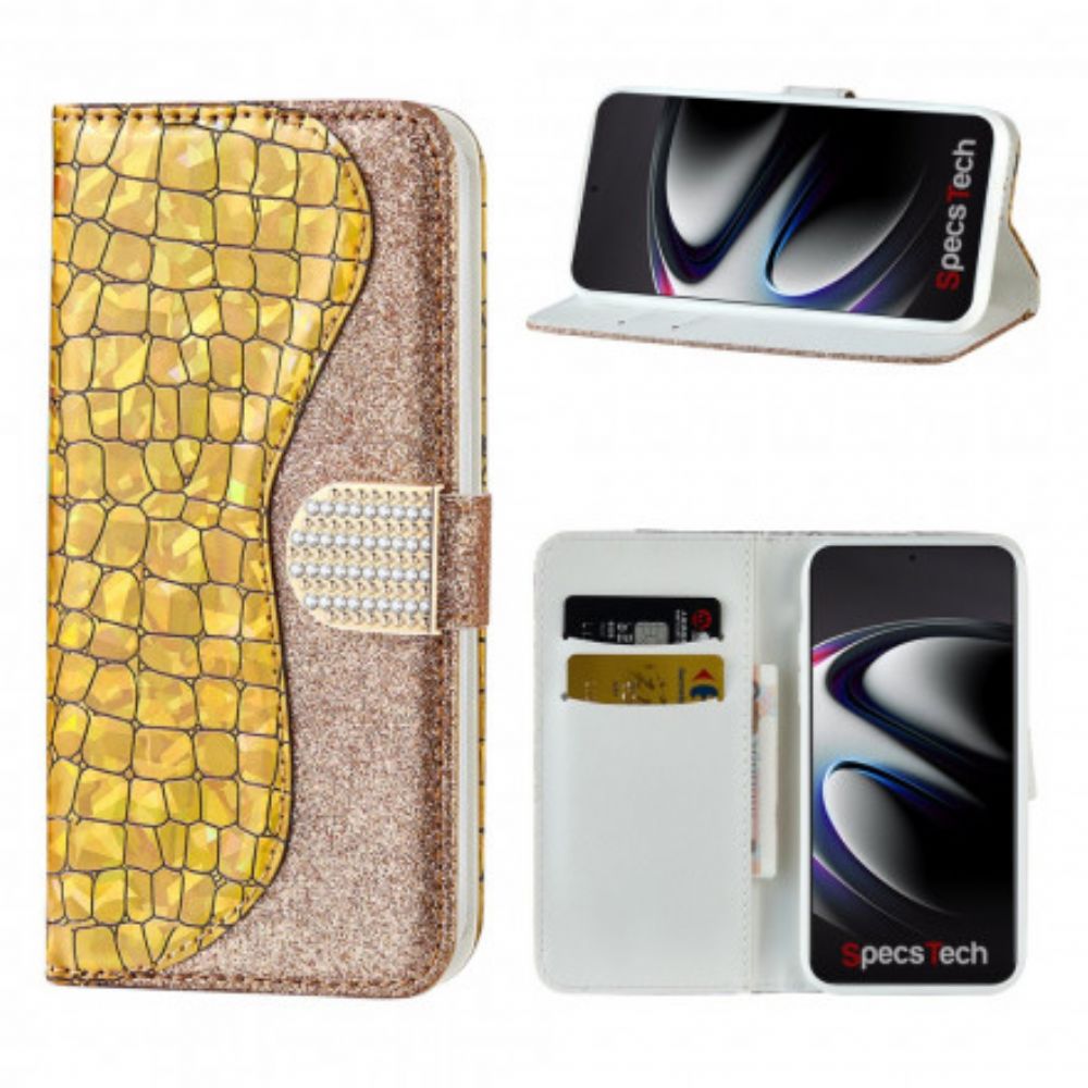 Lederhüllen Für Samsung Galaxy S21 Ultra 5G Croc-diamanten