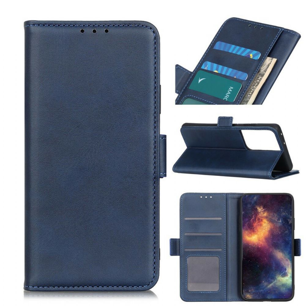 Lederhüllen Für Samsung Galaxy S21 Ultra 5G Flip Case Doppelklappe