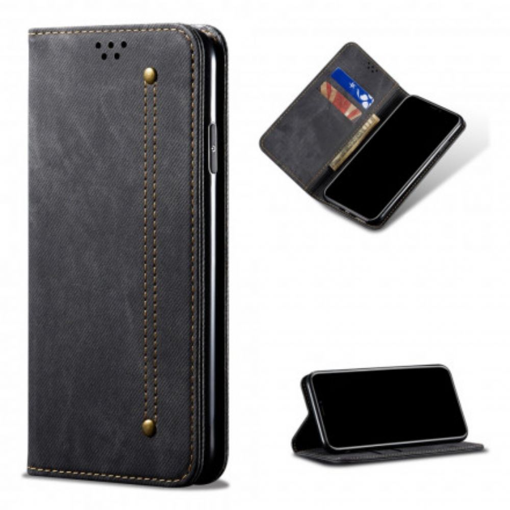 Schutzhülle Für Samsung Galaxy S21 Ultra 5G Flip Case Jeansstoff