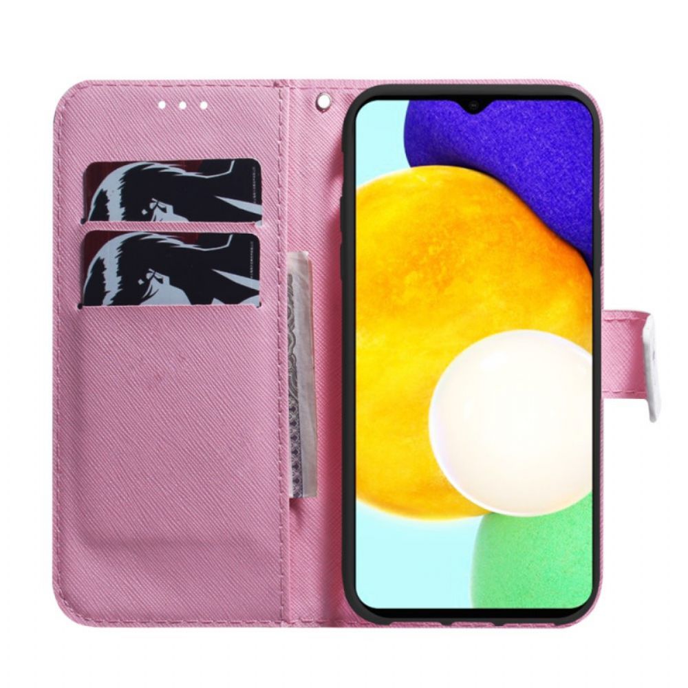 Flip Case Für Samsung Galaxy A13 5G Alte Rosenblüte