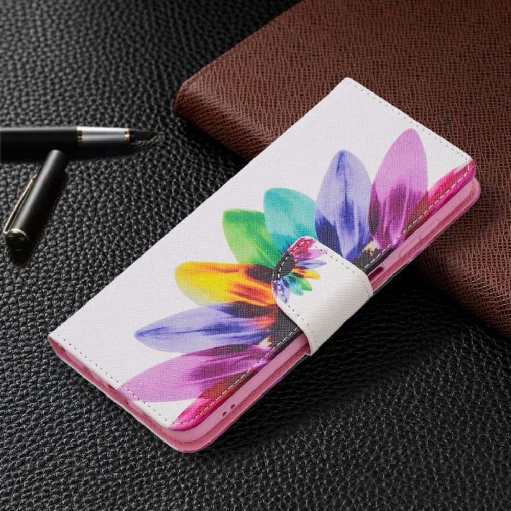 Flip Case Für Samsung Galaxy A13 5G Aquarell Blume