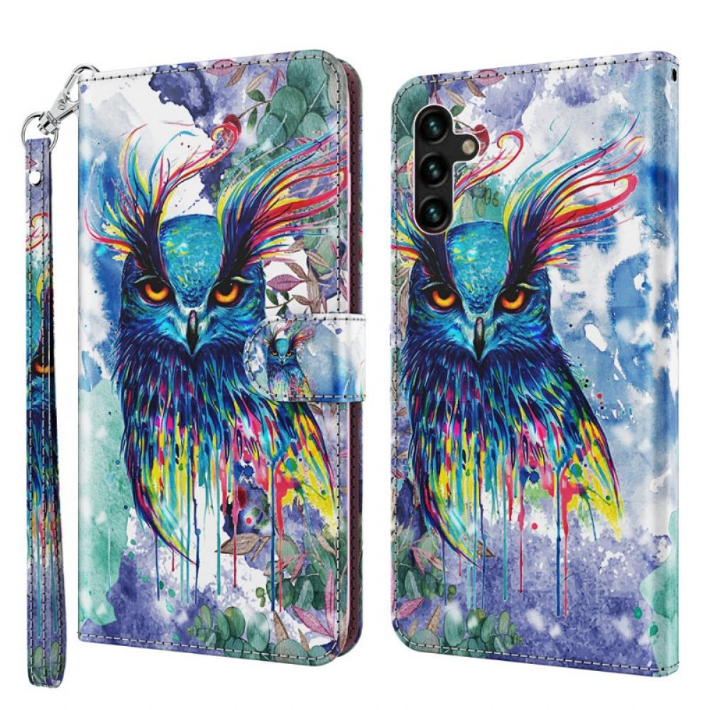 Flip Case Für Samsung Galaxy A13 5G Aquarell Vogel