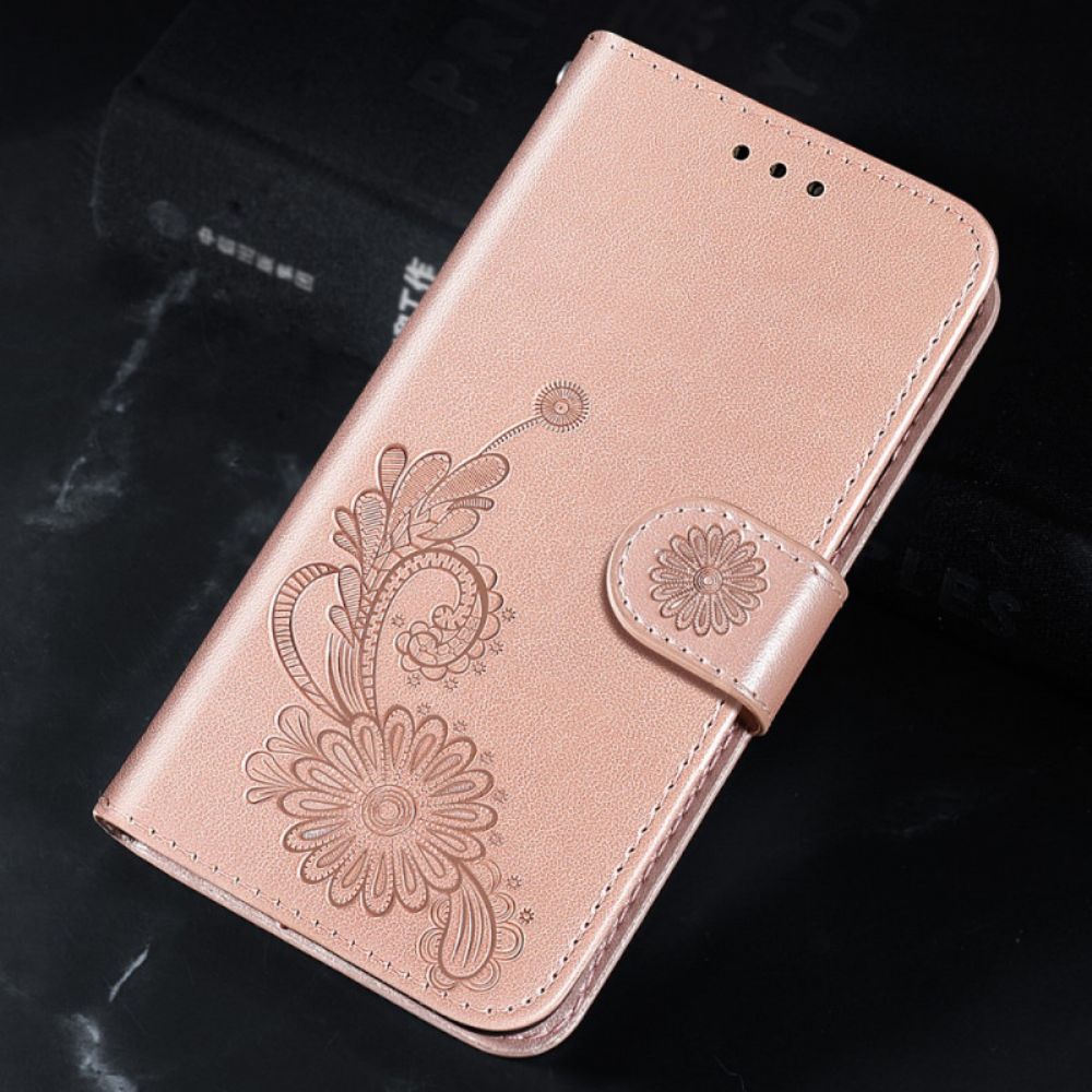 Flip Case Für Samsung Galaxy A13 5G Blumenspitze