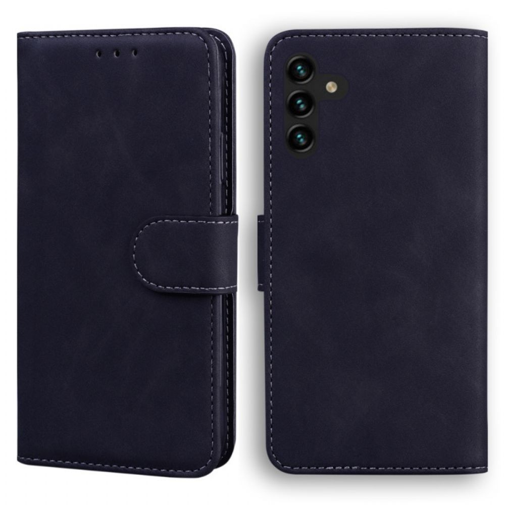 Flip Case Für Samsung Galaxy A13 5G Einfarbiges Design