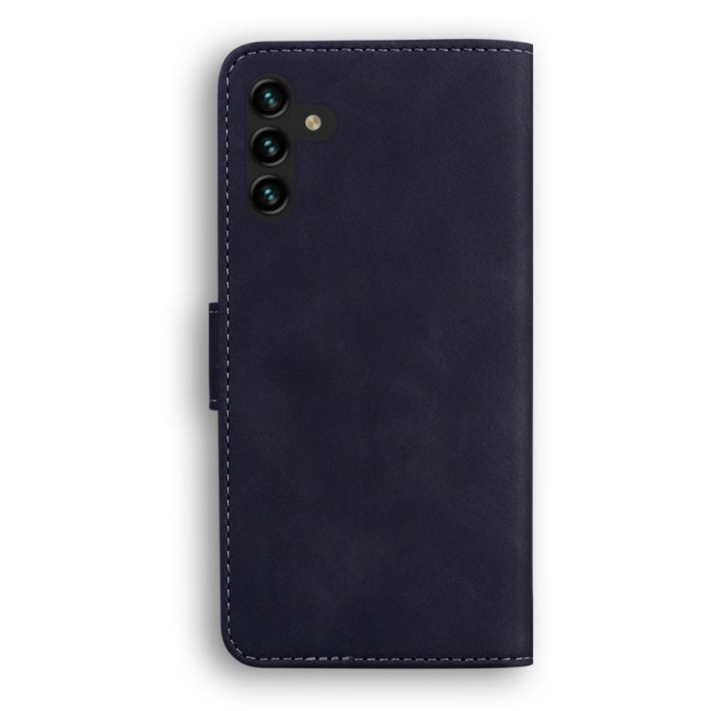 Flip Case Für Samsung Galaxy A13 5G Einfarbiges Design