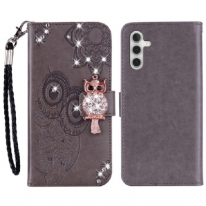 Flip Case Für Samsung Galaxy A13 5G Eulen-mandala Und Anhänger