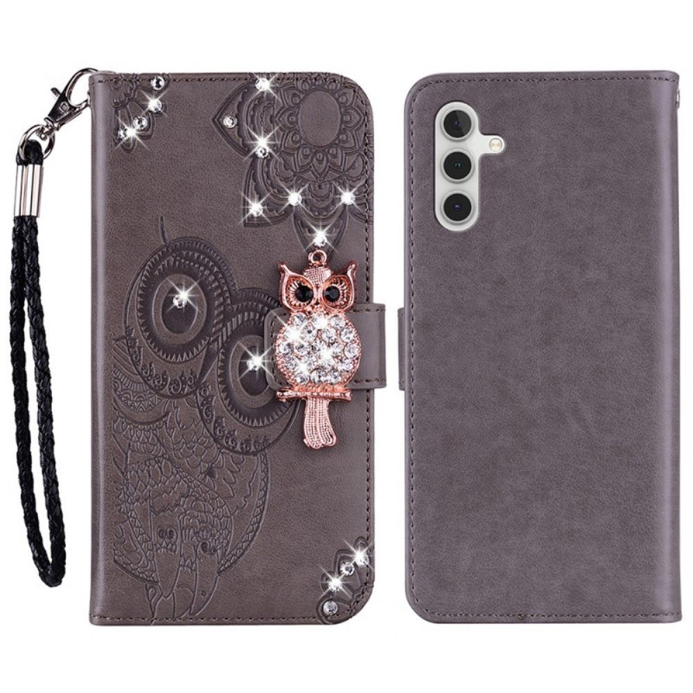 Flip Case Für Samsung Galaxy A13 5G Eulen-mandala Und Anhänger