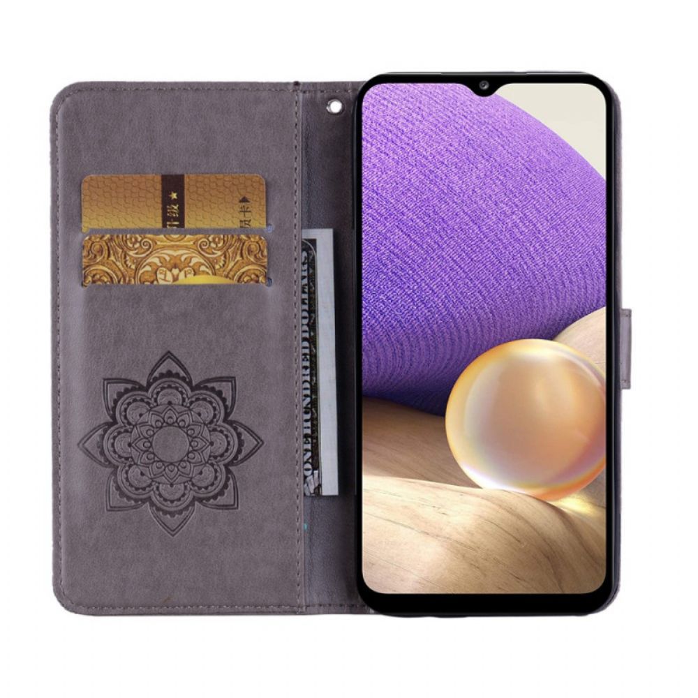 Flip Case Für Samsung Galaxy A13 5G Eulen-mandala Und Anhänger