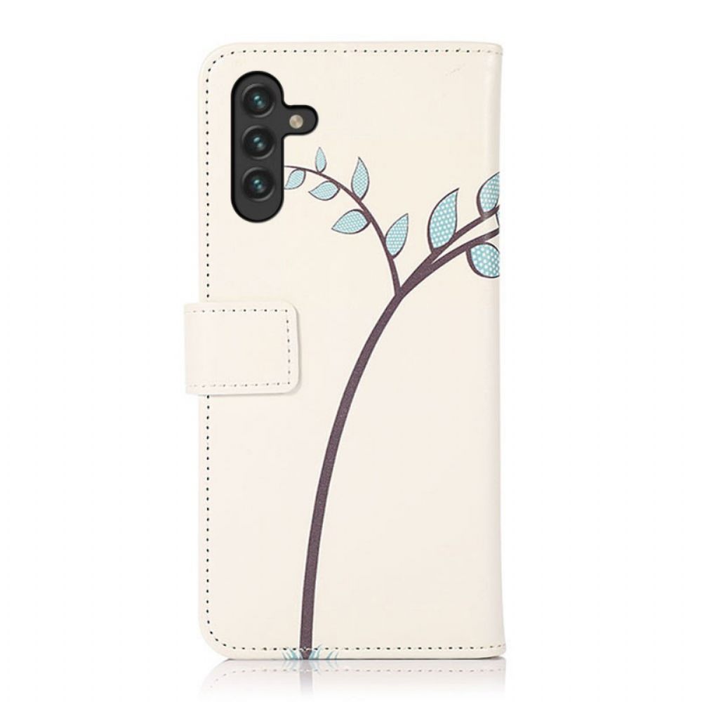 Flip Case Für Samsung Galaxy A13 5G Eulenpärchen Auf Dem Baum