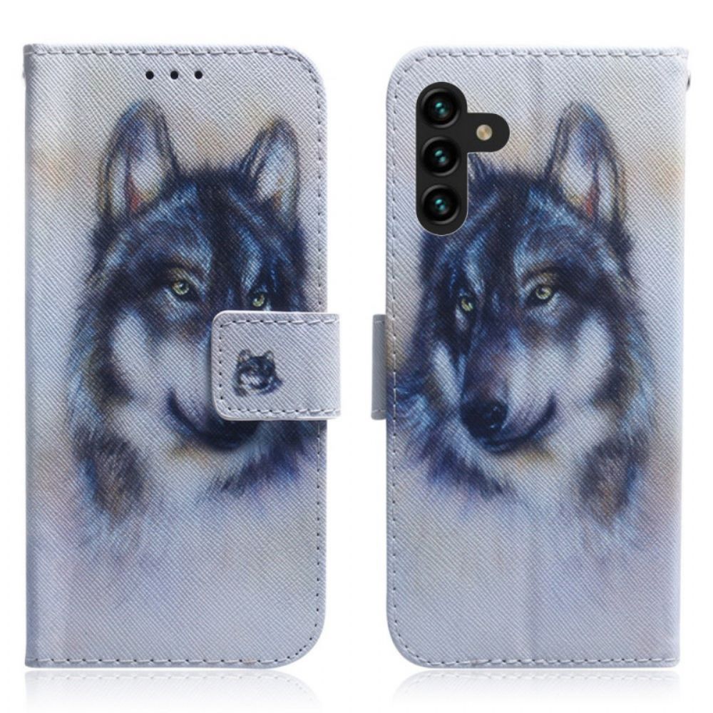 Flip Case Für Samsung Galaxy A13 5G Hundeblick