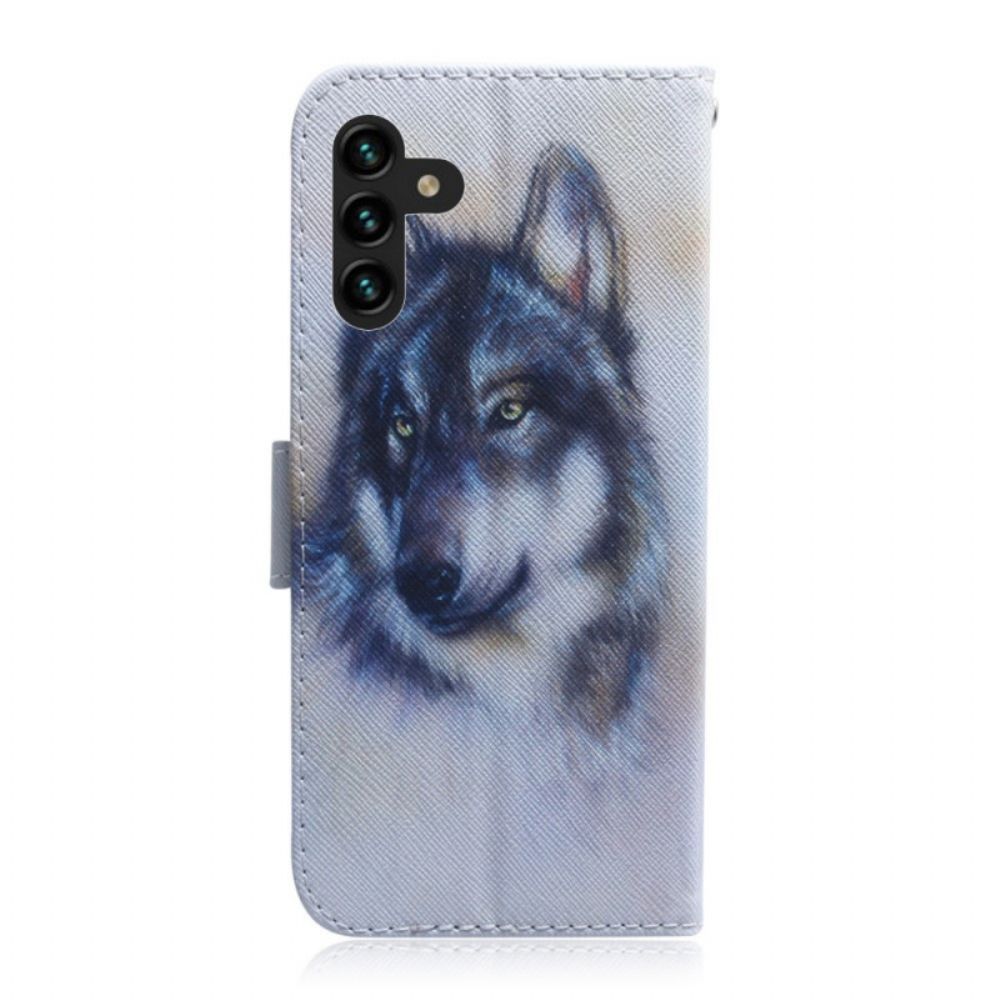 Flip Case Für Samsung Galaxy A13 5G Hundeblick