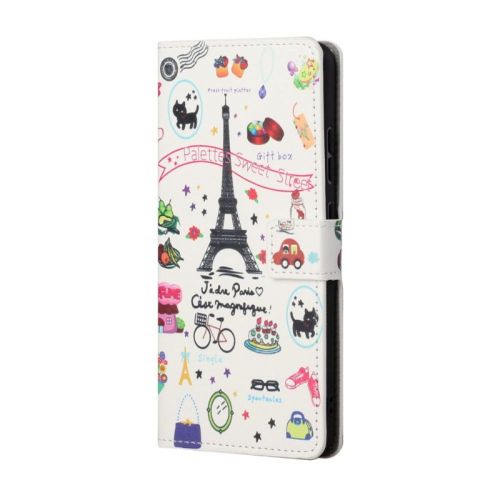 Flip Case Für Samsung Galaxy A13 5G Ich Liebe Paris