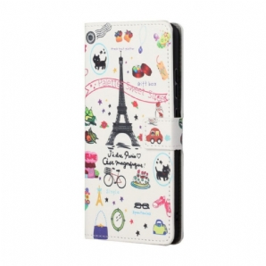 Flip Case Für Samsung Galaxy A13 5G Ich Liebe Paris