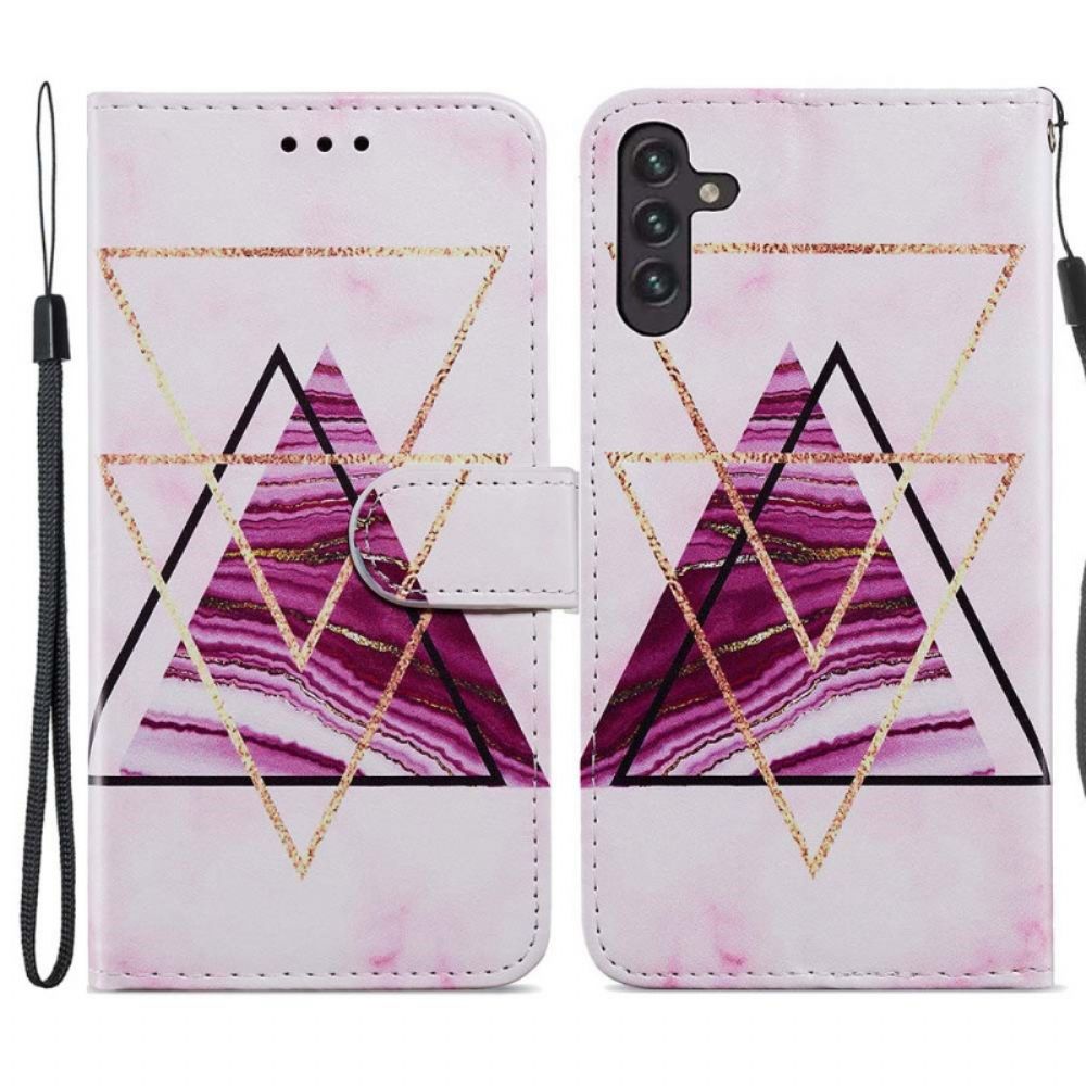 Flip Case Für Samsung Galaxy A13 5G Intensives Marmor