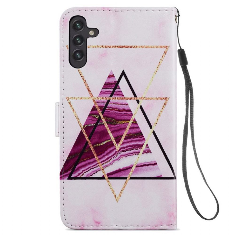 Flip Case Für Samsung Galaxy A13 5G Intensives Marmor