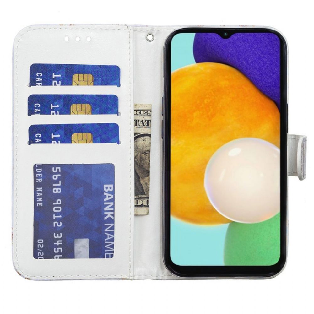 Flip Case Für Samsung Galaxy A13 5G Intensives Marmor