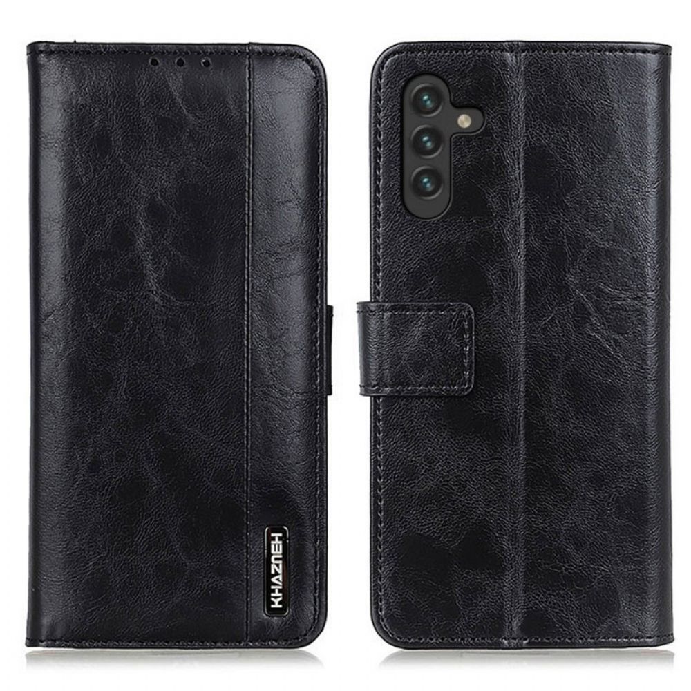 Flip Case Für Samsung Galaxy A13 5G Khazneh Elegance Leather Style