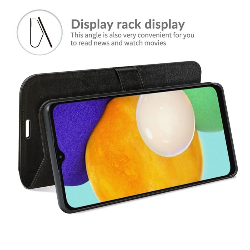 Flip Case Für Samsung Galaxy A13 5G Klassischer Ledereffekt