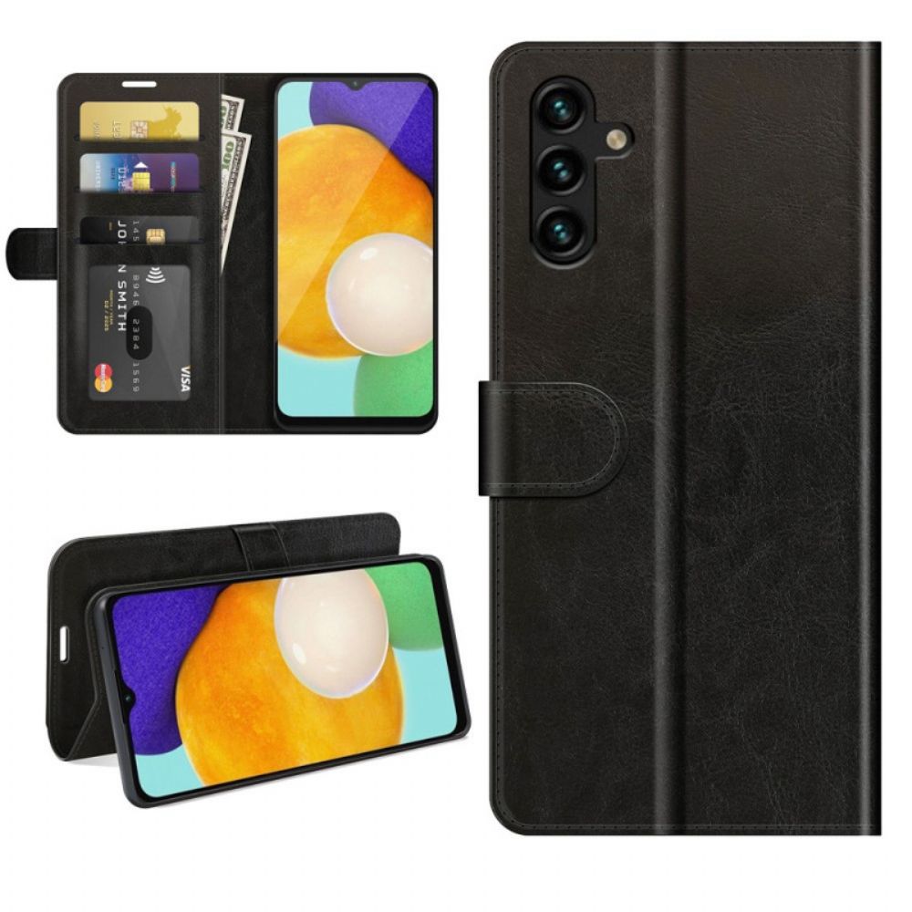 Flip Case Für Samsung Galaxy A13 5G Klassischer Ledereffekt