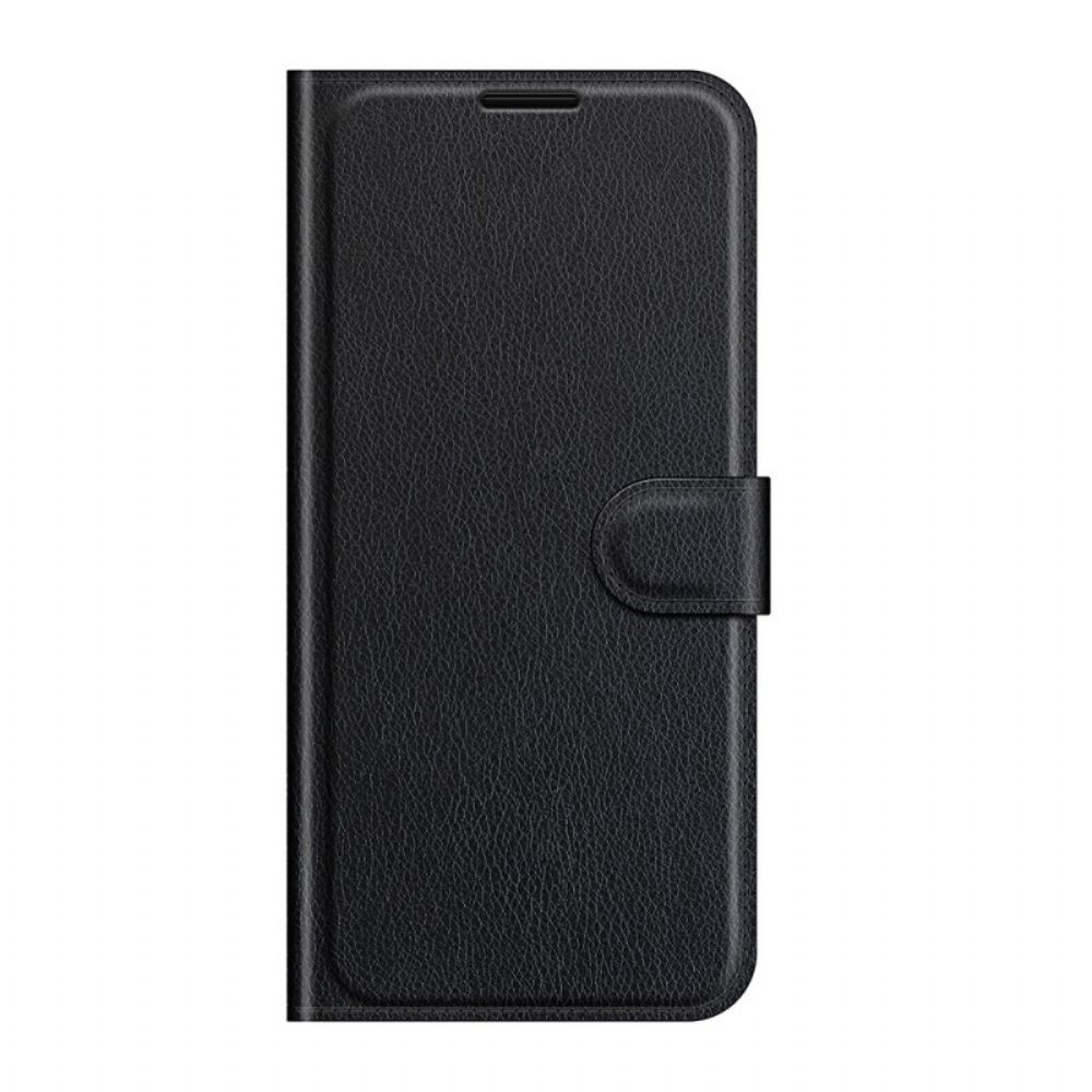 Flip Case Für Samsung Galaxy A13 5G Klassischer Litschi-leder-effekt