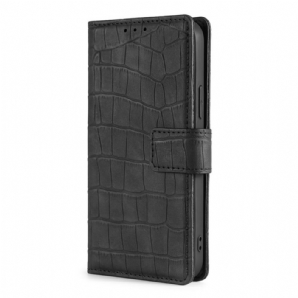 Flip Case Für Samsung Galaxy A13 5G Krokodilleder-effekt