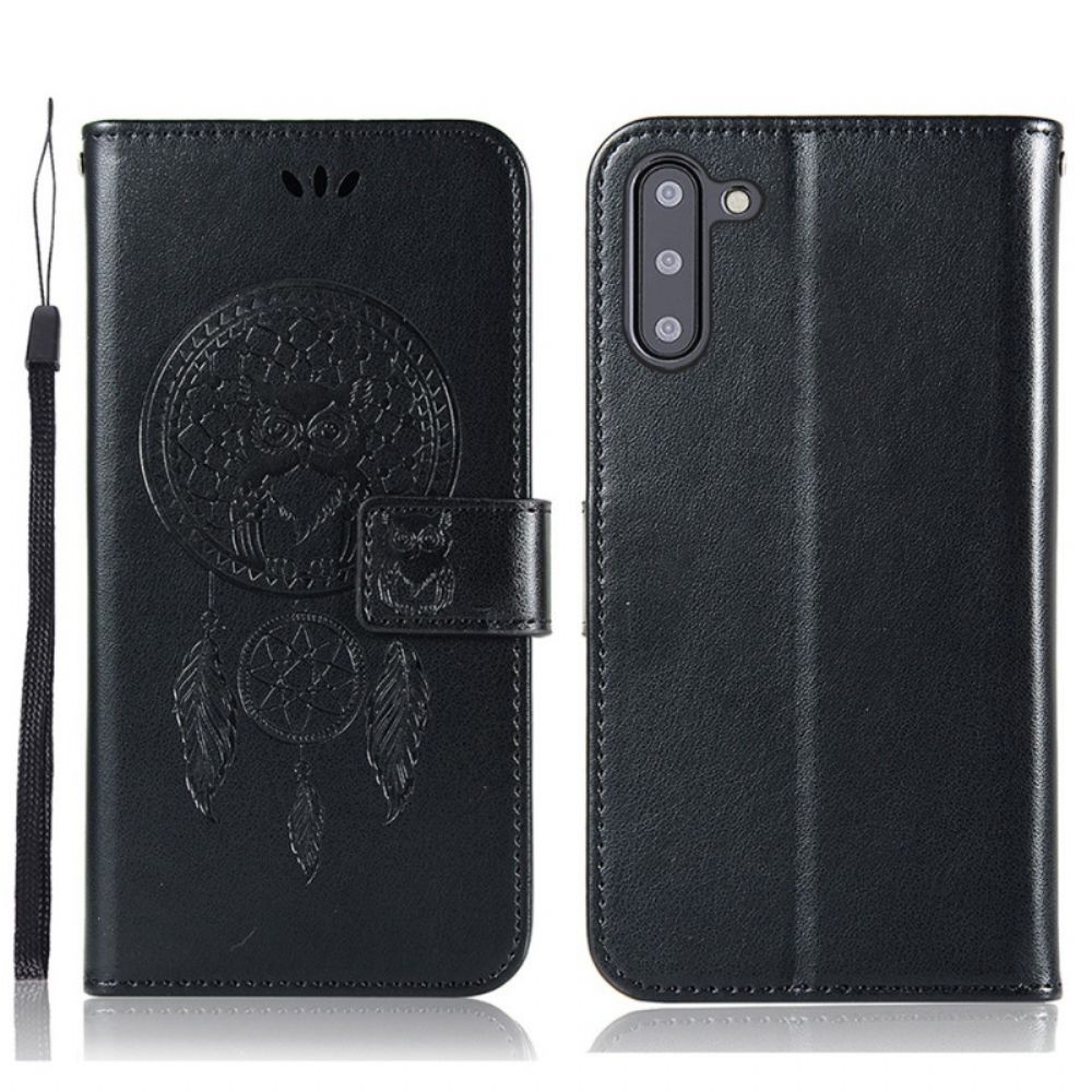 Flip Case Für Samsung Galaxy A13 5G Lederoptik Catch Dreams Owl