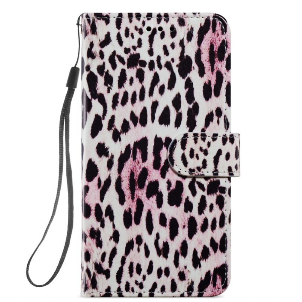 Flip Case Für Samsung Galaxy A13 5G Leopardenmuster