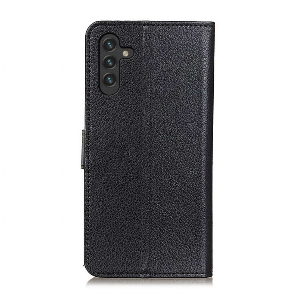 Flip Case Für Samsung Galaxy A13 5G Litschi-textur