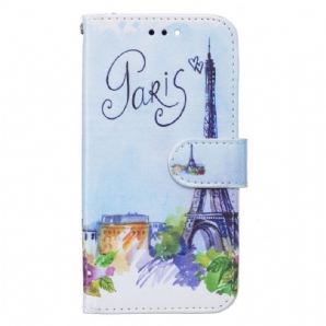 Flip Case Für Samsung Galaxy A13 5G Paris Malen