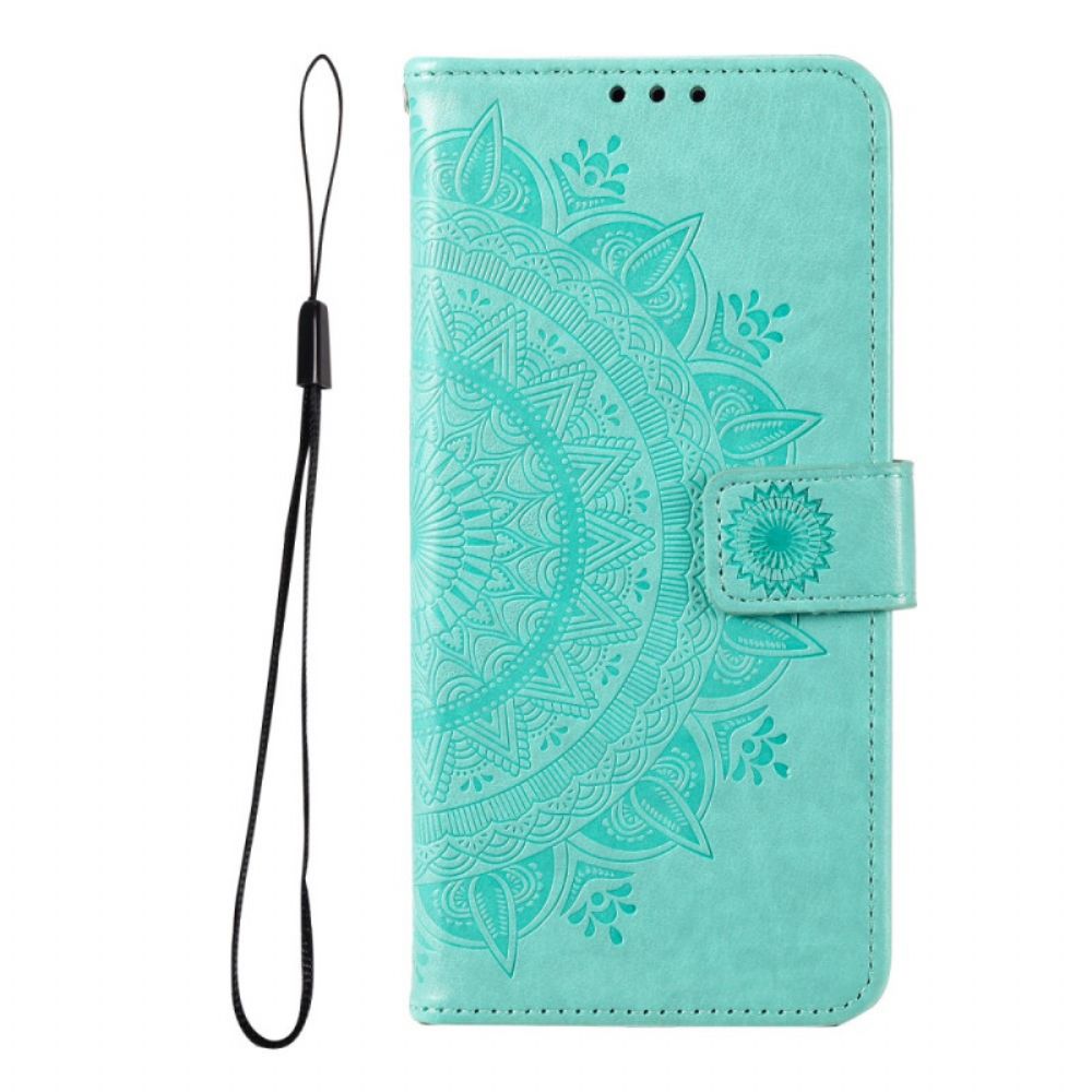 Flip Case Für Samsung Galaxy A13 5G Sonnen-mandala