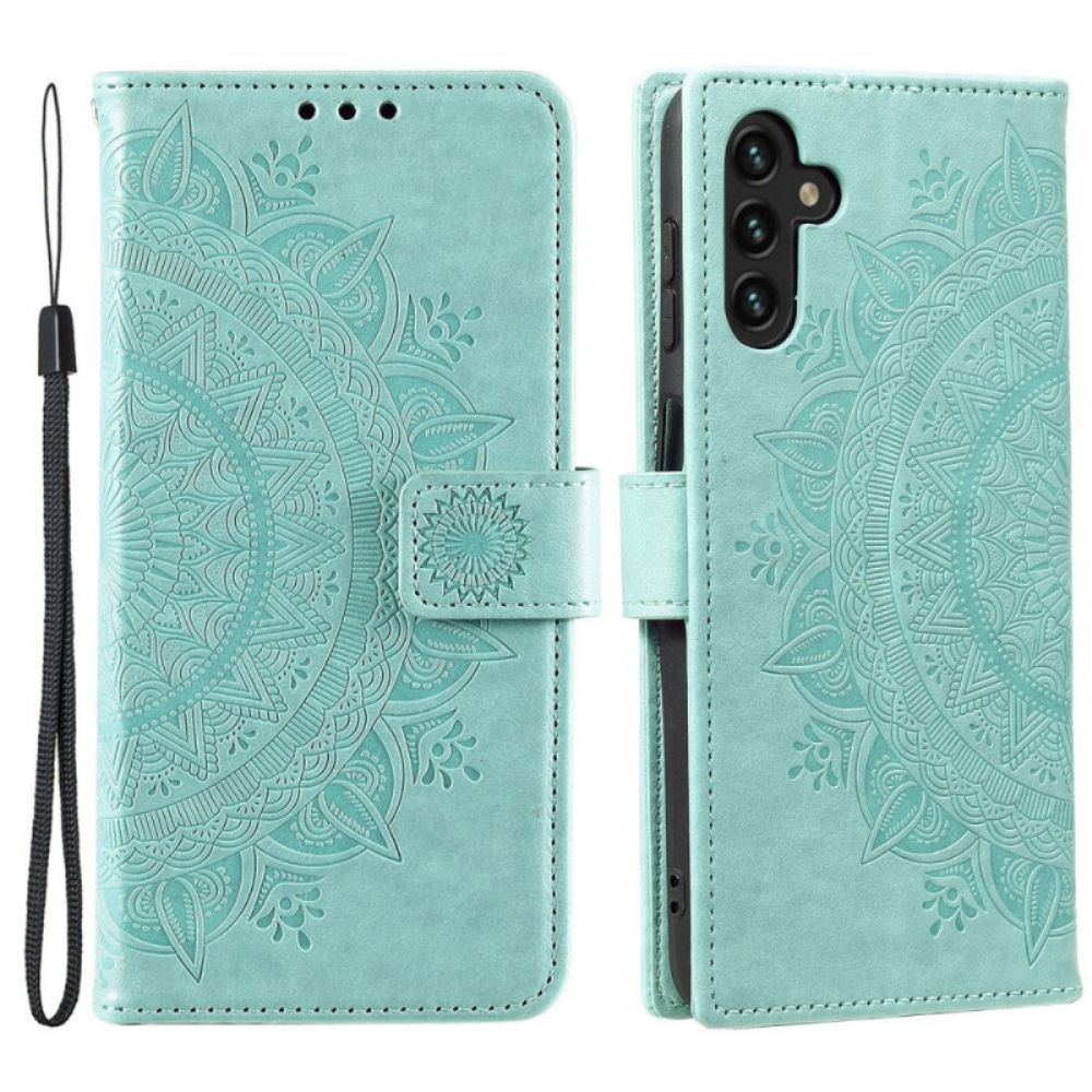 Flip Case Für Samsung Galaxy A13 5G Sonnen-mandala