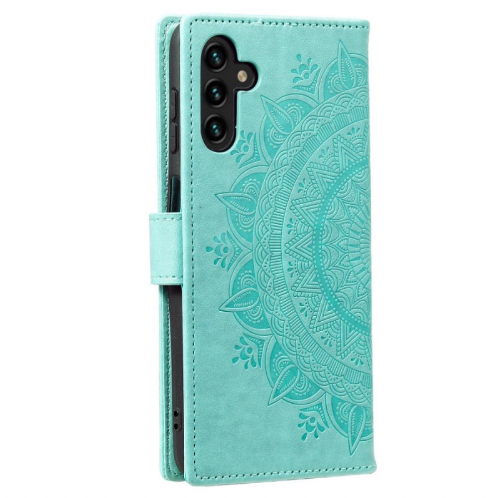 Flip Case Für Samsung Galaxy A13 5G Sonnen-mandala