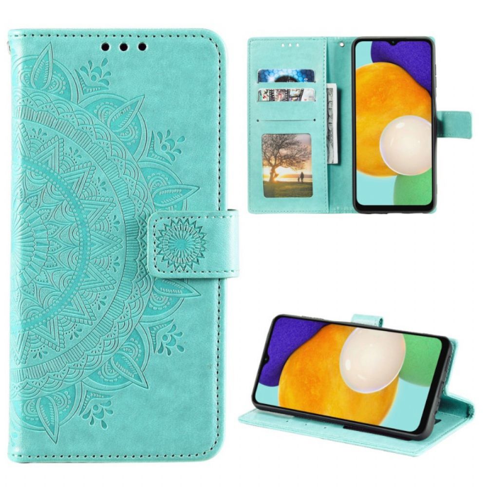 Flip Case Für Samsung Galaxy A13 5G Sonnen-mandala