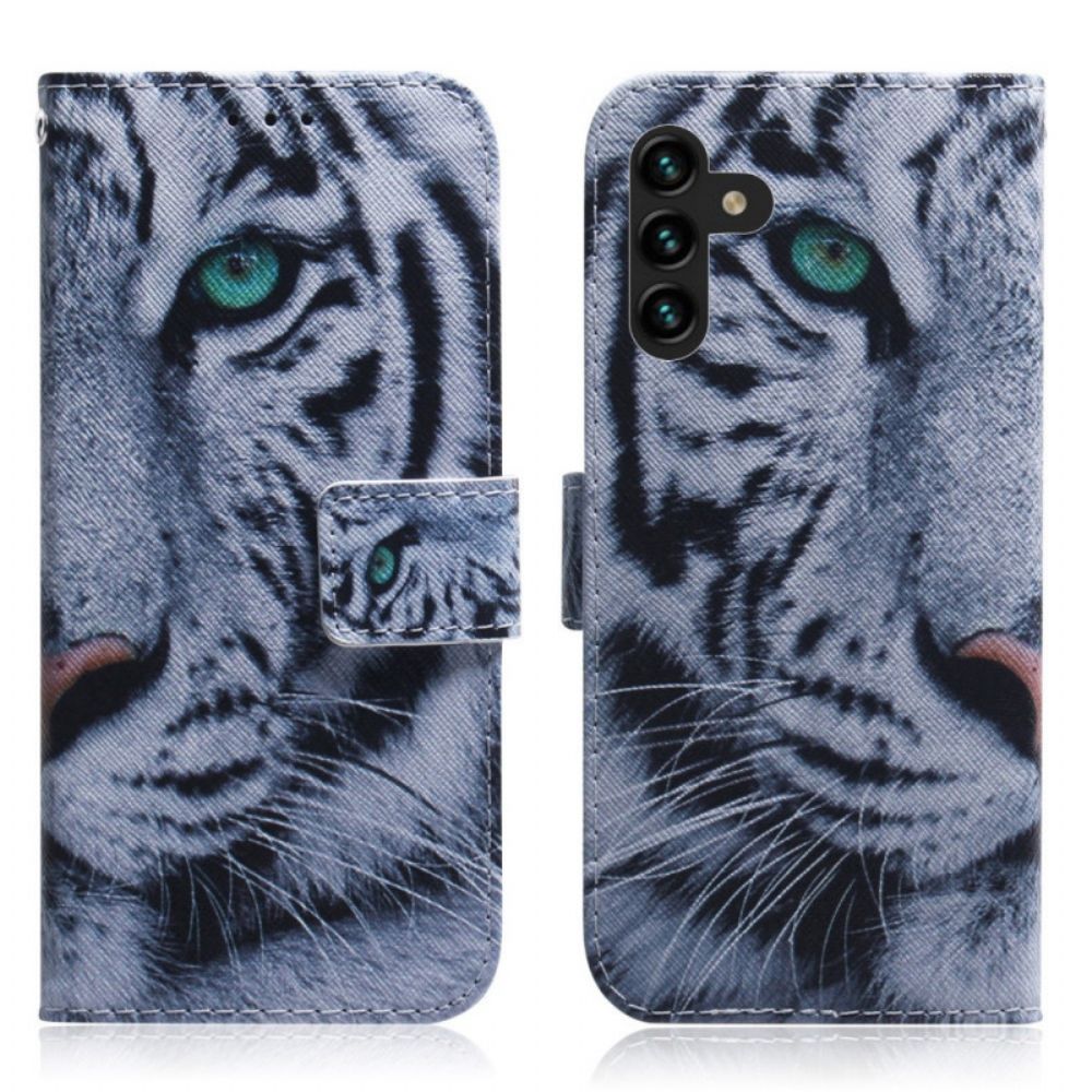 Flip Case Für Samsung Galaxy A13 5G Tigergesicht