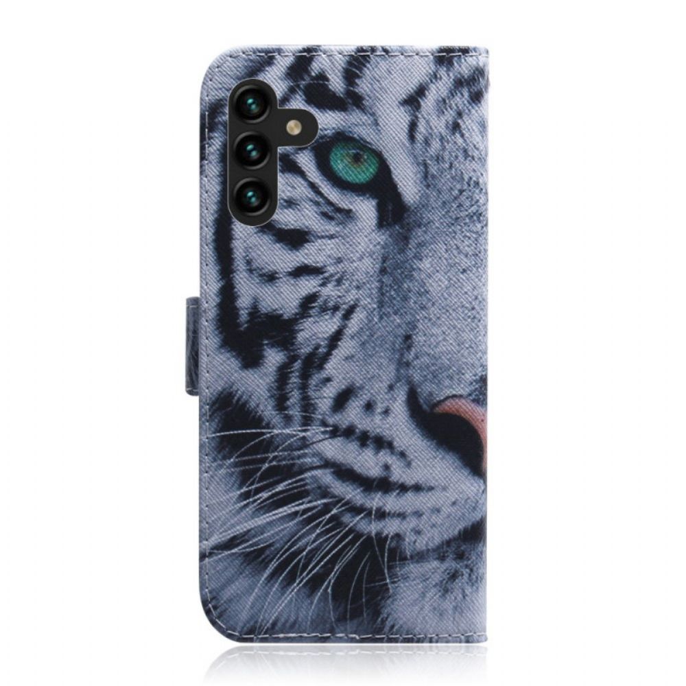 Flip Case Für Samsung Galaxy A13 5G Tigergesicht