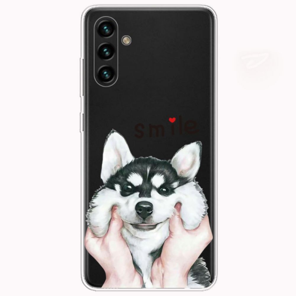 Handyhülle Für Samsung Galaxy A13 5G Lächle Hund