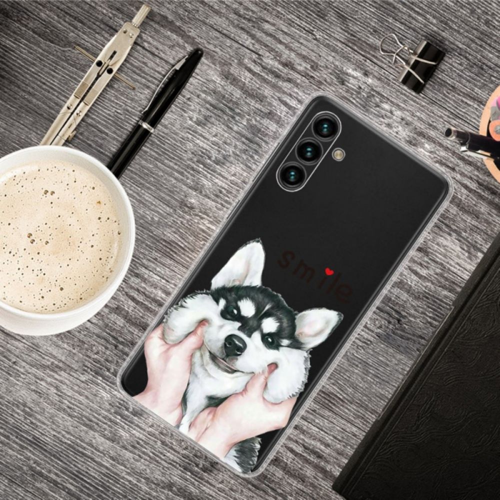 Handyhülle Für Samsung Galaxy A13 5G Lächle Hund