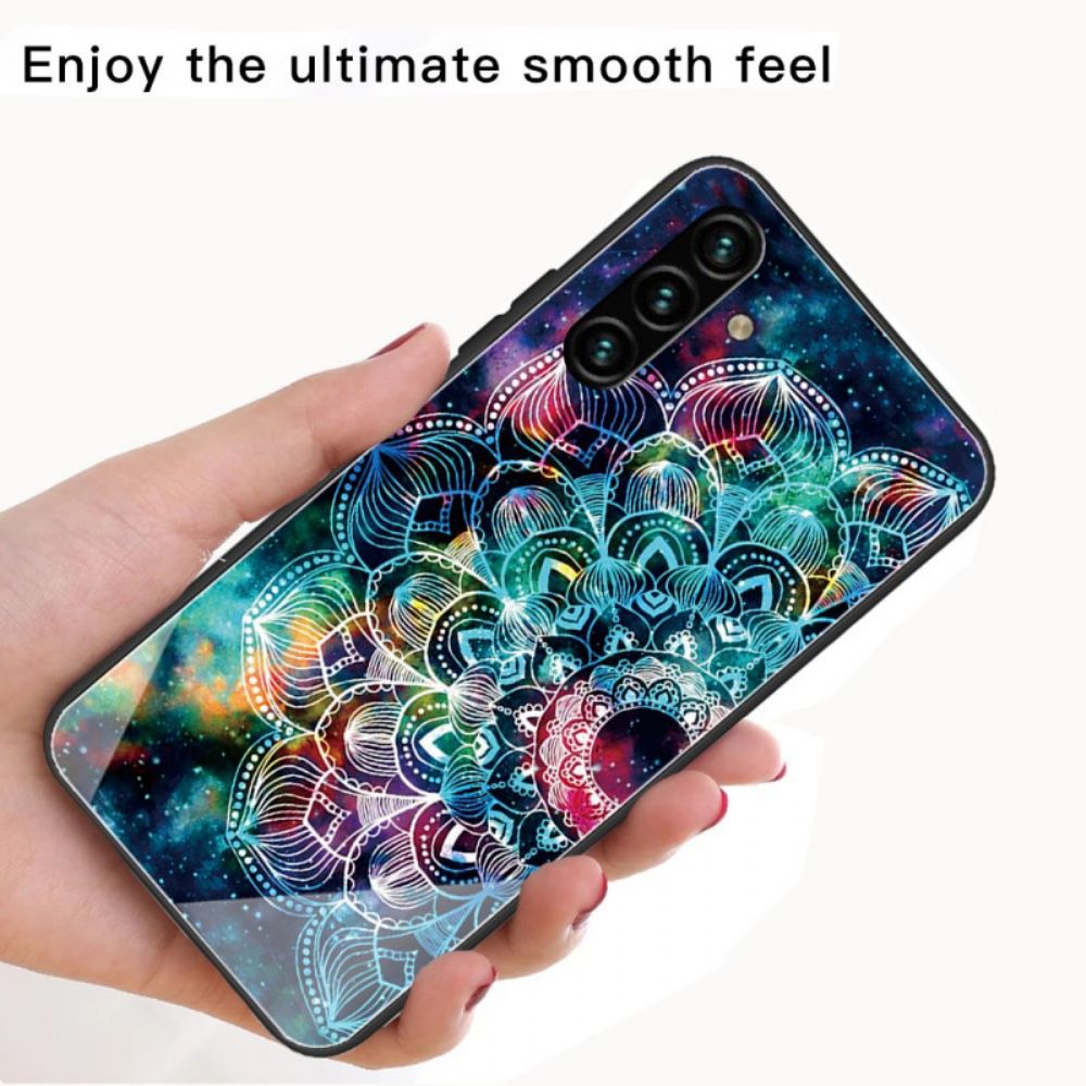 Handyhülle Für Samsung Galaxy A13 5G Mandala Aus Gehärtetem Glas