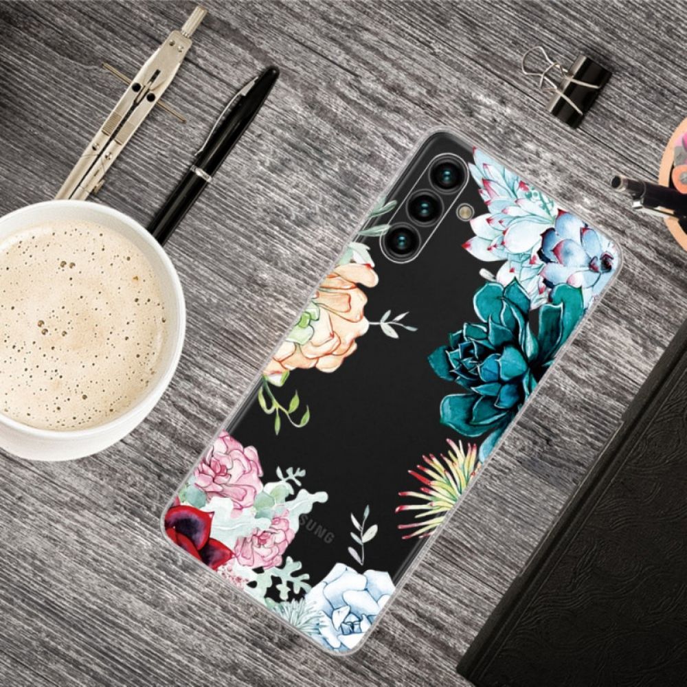 Hülle Für Samsung Galaxy A13 5G Aquarell Blumen