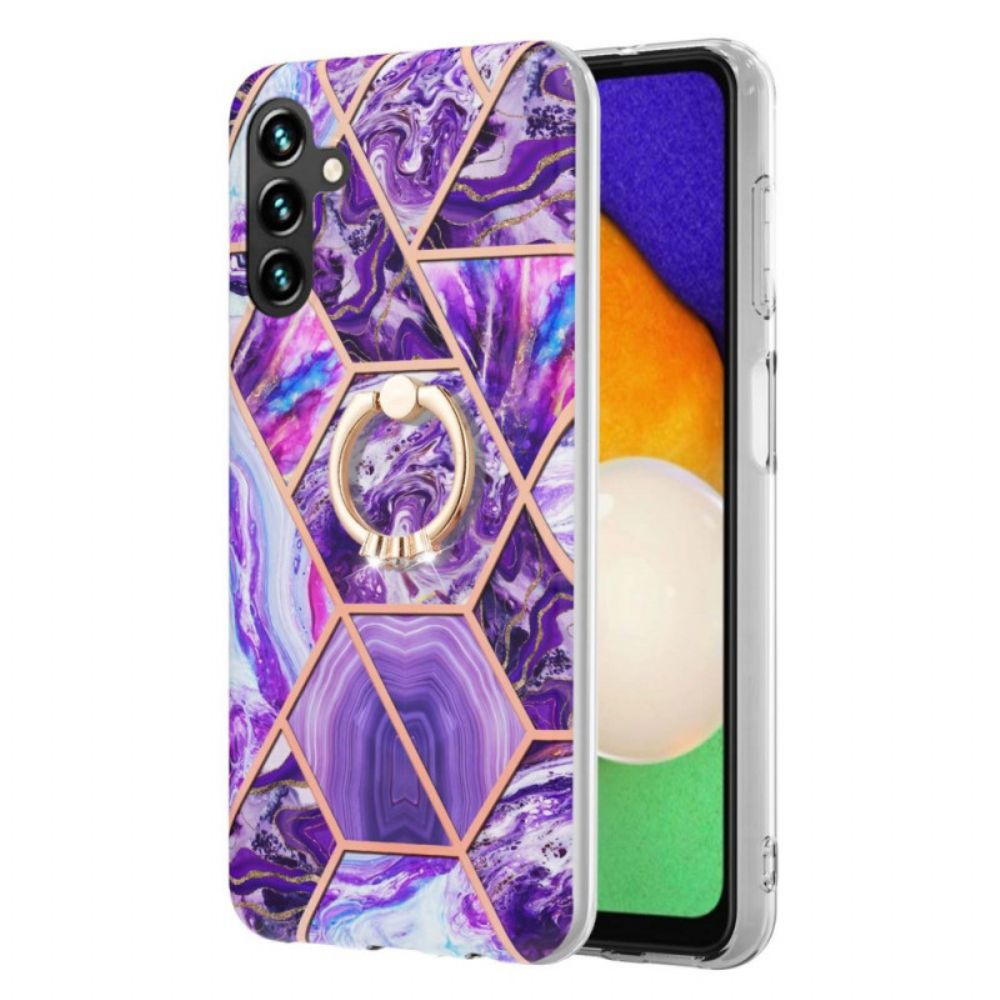 Hülle Für Samsung Galaxy A13 5G Geometrischer Marmor Mit Ring-stütze