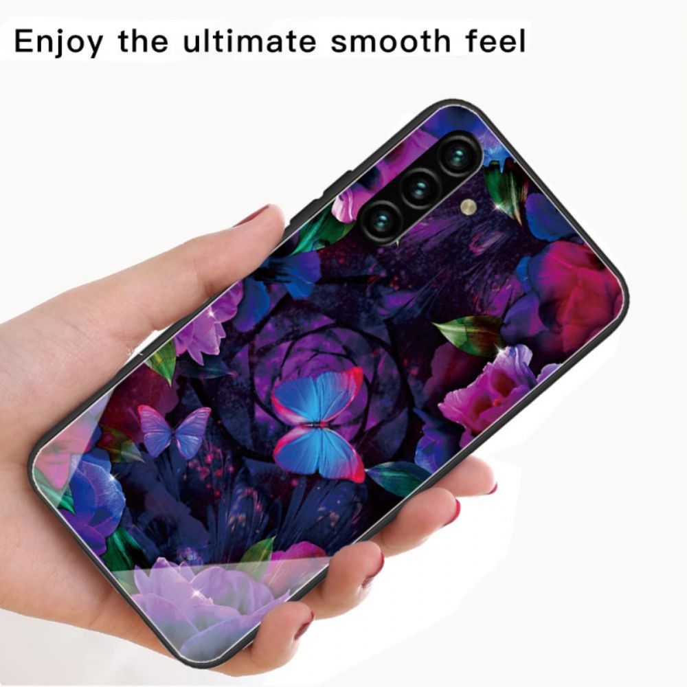 Hülle Für Samsung Galaxy A13 5G Schmetterlingsvariation Aus Gehärtetem Glas