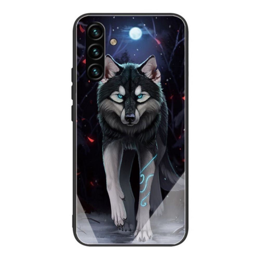 Hülle Für Samsung Galaxy A13 5G Wolf Gehärtetes Glas