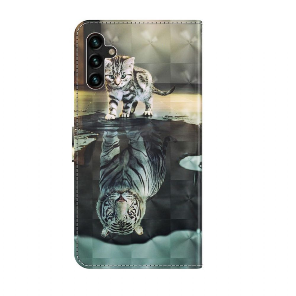 Lederhüllen Für Samsung Galaxy A13 5G Ernst Der Tiger