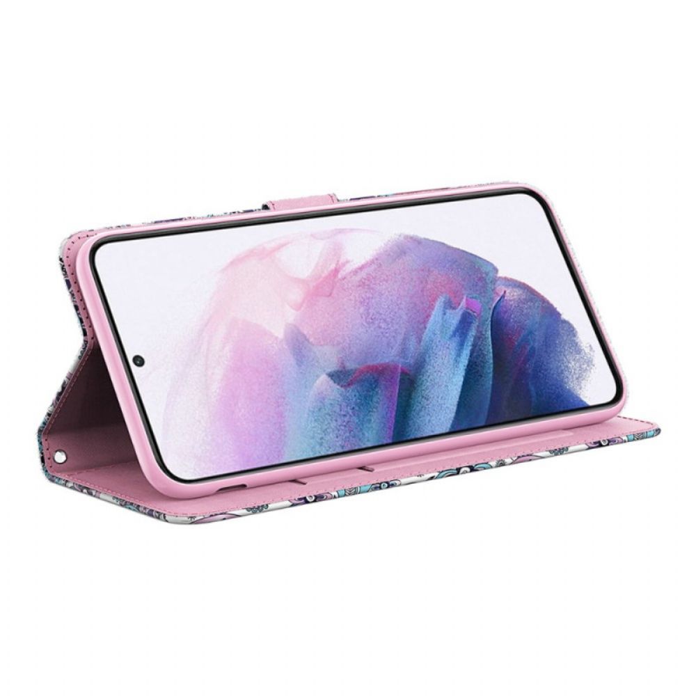 Lederhüllen Für Samsung Galaxy A13 5G Rosa Baum