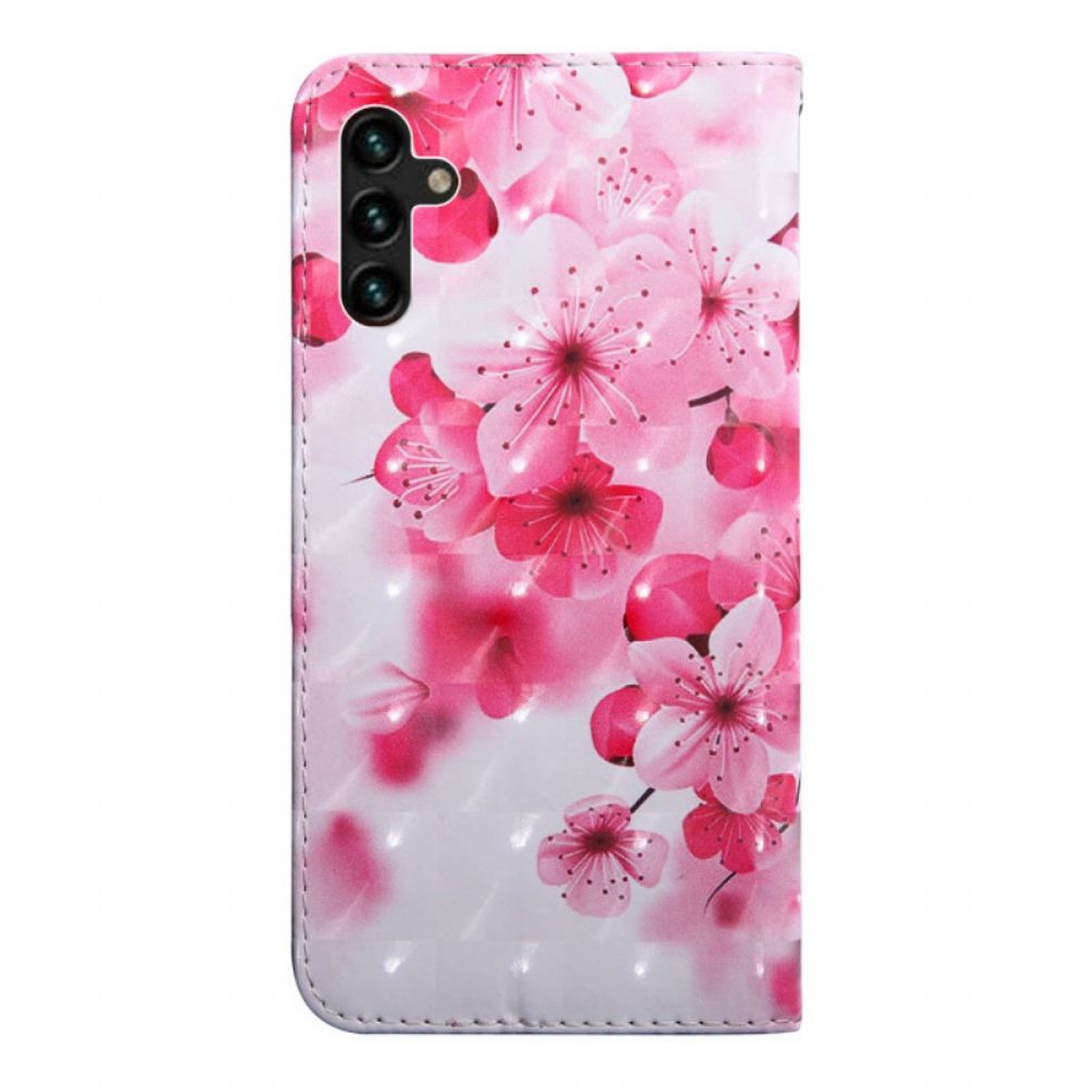 Lederhüllen Für Samsung Galaxy A13 5G Rosa Blumen