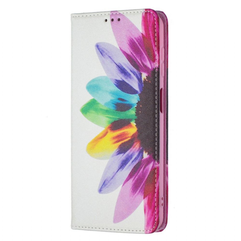 Schutzhülle Für Samsung Galaxy A13 5G Flip Case Aquarell Blume