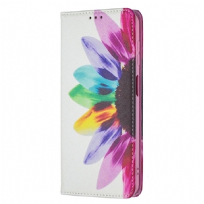 Schutzhülle Für Samsung Galaxy A13 5G Flip Case Aquarell Blume